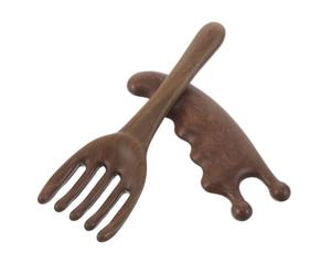2 Pezzi Pettine Massaggiante in Legno di Sandalo Coffee | Set a Due Pezzi, Stimola i Punti del Capo, Aroma Delicato, Resistente ai Danni, Uso Domestico e Salone