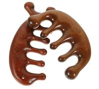 2 Pezzi Pettine Massaggiante in Legno Marrone per Cuoio Capelluto | Dentatura Larga, Impugnatura Comoda, Superficie Liscia, Uso Pratico Quotidiano, Finitura Delicata