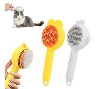 2 Pezzi Pettine per Gatti Cane, Toelettatura Pelo, Rimozione dei Peli Degli Animali Domestici, Pettine per Peli Gatto con Pulsante Rilascio