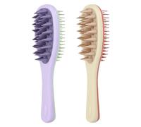 2 Pezzi Pettine Per Raddrizzare I Capelli Due In Uno, Bagnato E Asciutto, Massaggio Morbido Del Cuoio Capelluto In Silicone, Liscio E Non Tirante, Uomini E Bambini.