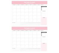 2 pezzi pianificazione mensile pianificatore strappabile agenda Noptepad pagina mensile per l'organizzazione quotidiana senza righe gestione del tempo degli studenti