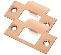 2 Pezzi Piastra di Rinforzo per Chiavistello in Acciaio Inox | Porte Interne ed Esterne, Foro da 6mm, Riparazione e Sicurezza Domestica, Viti Escluse