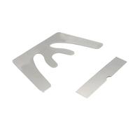 2 Pezzi Piastra Occlusale Dentale in Acciaio Inox per Mandibola | Metodo Preciso per Dimensione Verticale e Piano, Bordi Lisci, Resistenza alla Corrosione, Comfort Paziente