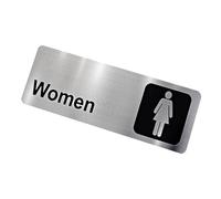 2 Pezzi Piastra Porta Alluminio, 160x60 mm Pannello Porta Privato Posteriore Autoadesivo Aspetto Acciaio Inox Moderno Pannello per Interni ed Esterni Cortile Privato Ufficio Ristorante