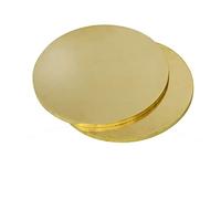 2 pezzi Piastra rotonda Lamiera di ottone Spessore 0,5/0,8/1/1,5/2/3 mm, Diametro 10 mm - 200 mm H62 Disco in ottone, Parti di guarnizione in ottone Taglio(0.8x100mm)