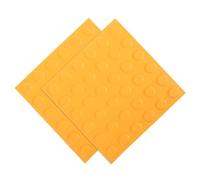 2 Pezzi Piastrella Tattile Arancia in PVC Rilievi Tronchi | Superficie Testurizzata, Aiuto alla Navigazione, Posa Colla, per Pavimenti in Cemento e Zone Scala