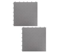 2 Pezzi Piastrelle Modulari ad Incastro in Polipropilene | Spessore 1, 8cm, Formato 40x40cm, Texture a Punti Rialzati, per Superfici Irregolari