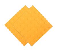 2 Pezzi Piastrelle Tattili in PVC Arancione Antiscivolo | Rilievi Tronco-conici, Posa Colla, Guida per Pavimenti in Cemento, Corridoi e Retrofit Accessibile