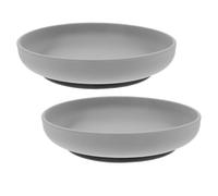 2 Pezzi Piatto Pappa in Silicone, Bordi Alti Anti-versamento | Autoalimentazione con Mano, Base a Ventosa su Tavoli Piani o Tovaglia, Pulizia Semplice