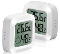 2 pezzi piccoli termometri igrometri interni digitali ad alta precisione con