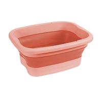 2 pezzi pieghevole piede ammollo secchio pediluvio bacino portatile lavabo in plastica for cucina da campeggio for frutta for esterno Per Piedi(Pink)
