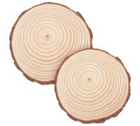 2 Pezzi Pietra Decorativa da Giardino a Forma di Ceppo, Set da 2 | Aspetto Legno Artificiale, Bordo Effetto Corteccia, Superficie Liscia, per Vialetti e Allestimenti Esterni