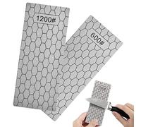 2 Pezzi Pietra per Affilare Diamante, Grana 600/1200 Pietre Affilare per Affilatura Utensili, Pietra D'affilatura Affilatrice per Coltelli in Pietra Diamantata