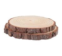 2 Pezzi Pietre da Giardino in Legno, Set da 2, Effetto Ceppo Khaki | Plastica e Cedro, Superficie Liscia Venature, per Progetti Fai da Te e Terriccio