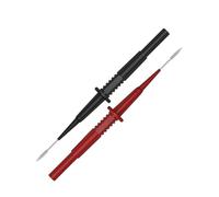 2 pezzi Pin di prova 1mm Punte della sonda di prova Connettore elettrico 4mm Spina a banana femmina Ago multimetro J.30011(2 black)