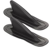 2 Pezzi Pinna Lunga in PVC per Tavola Surf Gonfiabile Nera | Stabilità Maggiore, Svolte Rapide, Trazione, Impostazione per Nose Ride, Accessorio senza Colla