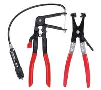 2 Pezzi Pinza per Fascette Stringitubo, Attrezzo per Tubi Flessibili con Collo Dritto e Sistema di Blocco, per Radiatore, Carburante, Rimozione e Installazione Auto
