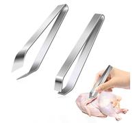 2 Pezzi Pinza per Lische di Pesce, Pinzetta per Ossa, Pinzette Cucina in Acciaio Inox per Peluria Pollame, Strumento Professionale per Rimuovere Ossa Pesce Pinza Leva Lische per Domestica Ristorazione