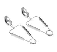 2 Pezzi Pinza per Lumache, Impugnatura Ergonomica Curva | Molla a Pressione, Bordo Liscio e Forma Conchiglia, per Antipasti, Bistecca, Uso Domestico e Campeggio