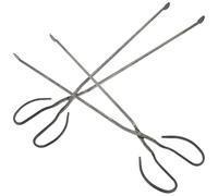 2 Pezzi Pinza per Stufa in Ferro Nero, Lunga, per Braci e Caldaie | Finitura Nera, Lavorazione Accurata, Resistente a Deformazioni e Usura, per Fuochi e Impieghi Domestici