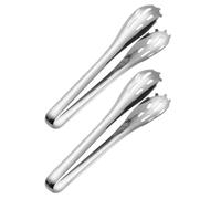 2 Pezzi Pinza per Uova in Acciaio Inox 304, per Barbecue e Bistecca | Morsetto per Cucina e Attività All'aperto, Colore Argento, Comodo da Tenere, Pratico da Portare