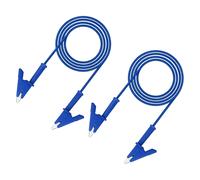 2 Pezzi Pinze Coccodrillo Doppie per Test, 15A, 2.99m/9.81ft, Blu