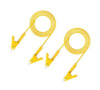 2 Pezzi Pinze Coccodrillo per Test, 15A, 2.99m/9.81ft, Giallo