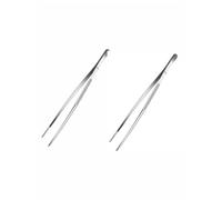 2 pezzi Pinze Cucina Acciaio, Pinza da Chef professionali di Alta Precisione, Barbecue, Bistecca, Hamburger, Pasta, Dessert, Decorazione, Estrazione, Cottura al Forno Multiuso,30cm