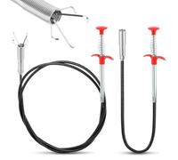 2 Pezzi Pinze per Artigli Flessibili, 200cm/90cm Gripper Flessibile Artiglio Gripper Set, Flessibile Sbloccatore di Scarico, Pinza Pulizia Scarico per Scarichi Lavello Vasca da bagno Canali fognari