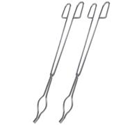 2 Pezzi Pinze per Crogiolo in Acciaio Inox da 45,2cm per Laboratorio | Impugnatura Zigrinata, Ganasce Curve e Semiapertura, Presa Sicura per Vetri Riscaldati e Braci