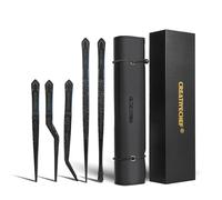 2 Pezzi Pinzette da Cucina per Impiattamento Ergonomiche per Alimenti, Pinzette Fini Pinze Strumento da Cucina da Chef per Alimenti e Riparazioni Pinzette in Acciaio Inossidabile, Pinzette di