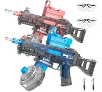 2 Pezzi Pistola ad Acqua Elettrica, Ricaricabile Pistola Acqua Giocattolo Portata 10 Metri, Fucile ad Acqua per Estivi All'aperto, Piscina, Spiaggia, Giochi, Regali per Bambini e Adulti (Rosa+Blu)
