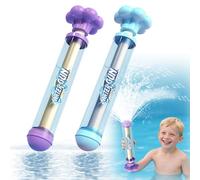 2 Pezzi Pistole ad Acqua, Pistolà ad Acqua Giocattolo per Bambini e Adulti, Pistole ad Acqua Giocattolo per Estivi All'aperto Giocattoli Piscina Spiaggia Estate (Blu + Violetta)