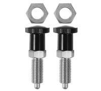 2 Pezzi Pistone a Molla Indicizzatore M6 in Acciaio Inox Perno 4 MM | Pulsante Zigrinato Non Bloccante, Reset Rapido e Rilascio Veloce, per Linee di Montaggio e Utensili