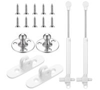 2 Pezzi Pistoni per Ante Cucina, 100N/10KG Ammortizzatori, Molle a Gas mobile Pistoncini per Mobili con Supporto per Anta 300mm per Porte Armadietti Cerniera