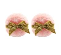 2 Pezzi Piumino Cipria Morbido Rosa, Soffice e Creativo | Uso Semplice una Sola Mano, Adatto a Prodotti Bellezza Bambina, Finitura Delicata, Accessorio Pratico