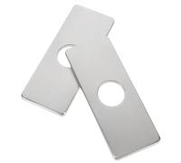 2 Pezzi Placca per Rubinetto in Acciaio Inox da 4 Pollici per Foro | Argento, Resistente Corrosione e Ruggine, Finitura Elegante, per Cucina di Casa e Hotel