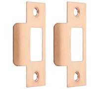 2 Pezzi Placca Serratura Porta per Chiavistello, Acciaio Inox, 6 MM | Rinforzo Stipite per Porte Interne ed Esterne, Copriforo per Telaio, Viti Escluse