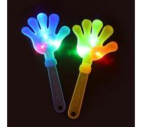 2 Pezzi Plastica Battendo Le Mani, Mani di Applauso di Plastica, Oggetti di Scena per il Tifo Della Festa, Mani Luminescenti Bomboniere, Clapper in Plastica con la Luce per Feste e Celebrazioni