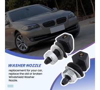 2 Pezzi Plastica Nera Auto Finestrino Anteriore Parabrezza Rondella Ugello Per