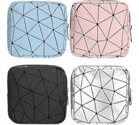 2 Pezzi Pochette Donna Trucchi Multifunzionale Portatile Beauty Case,Custodia Tamponi Portatili Cura Femminile Kit,Mini Bustina Porta Assorbenti con Cerniera Piccola Borsa