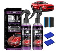 2 Pezzi Polish Auto Rimuovi Graffi, High Protection Spray 3 in 1, Nano Ceramic Rivestimento Spray, Ceramic Coating Auto Ripara, Nanotecnologia Auto, Rinnova Auto Carrozzeria Rimuovi Graffi (2pcs)