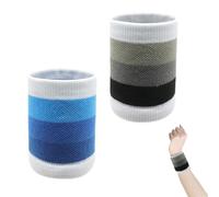 2 Pezzi Polsini Palestra, Braccialetti Antisudore da Polso da Uomo e Donna, Fasce per il Sudore per Corsa, Esercizio, Palestra, Sport, Tennis, Basket, Assorbimento dell'Umidità