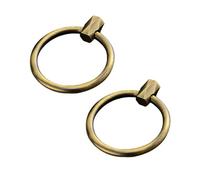 2 Pezzi Pomelli per mobili ad anello rotondo Tiretti per cassetti esagonale Anelli per mobili in Rame puro Maniglie per maniglioni Anelli per Manopole per dell'armadio vintage (65mm,bronze colour)