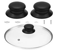 2 Pezzi pomello coperchio pentola,pomelli per coperchi pentole,Manopole di Ricambio per Coperchio Pentola con Viti,per Cucina Manopole Coperchio