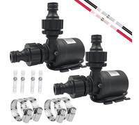 2 Pezzi Pompa Acqua 12V, Pompa Sommersa Acqua Brushless 800l/h 5m, Mini Pompa Acqua per Fontane E Circolazione dell'AcquaStagno Acquario Serbatoio di pesci Solare Fontana