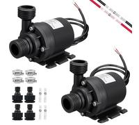 2 Pezzi Pompa Acqua 12V, Pompa Sommersa Acqua Brushless 800l/h 5m, Mini Pompa Acqua per Fontane E Sistema di Circolazione dell'AcquaStagno Acquario Serbatoio di pesci Solare Fontana