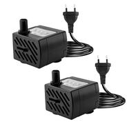 2 Pezzi Pompa Acquario 3W 180L/H, Mini Pompa Acqua, Ultra Silenziosa per Fontanella Gatti, Pompa Dell'Acqua Sommersa con Cavo di Alimentazione, Compatibile con Acquari, Vasche, Fontane Giardino