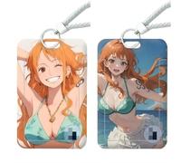 2 Pezzi Porta Badge Animato NaMi con Cordino | Per Carta d'identità, Scuola, Ufficio, Cantine, Bus (2)