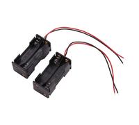 2 pezzi porta batterie AAA nero, a due livelli, per 4 batterie da 1,5 V, con fili